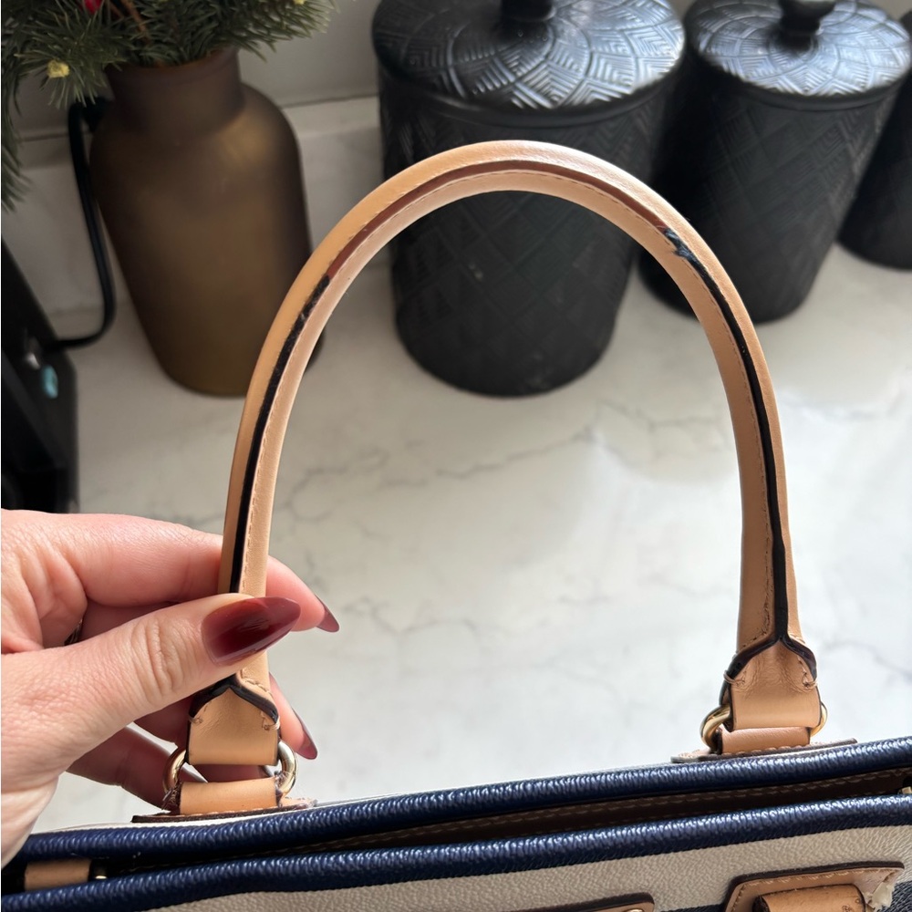 Kate Spade New York Navy Cream Striped Tote Bag - Picture 8 of 9